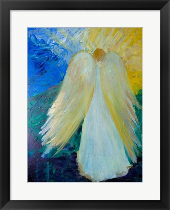 Framed Glowing Angel of Love Print