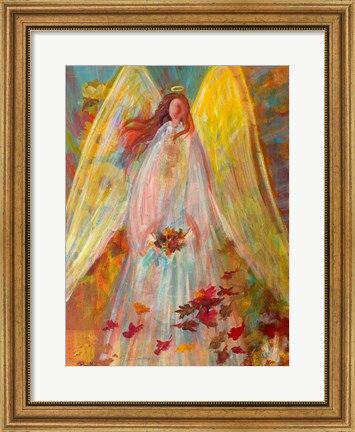 Framed Harvest Autumn Angel Print