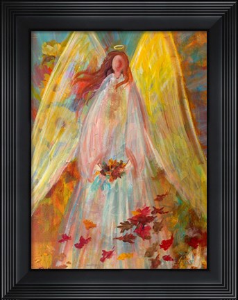 Framed Harvest Autumn Angel Print