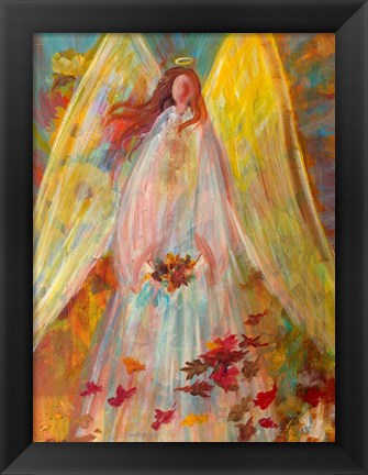 Framed Harvest Autumn Angel Print