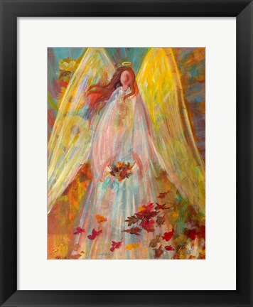 Framed Harvest Autumn Angel Print