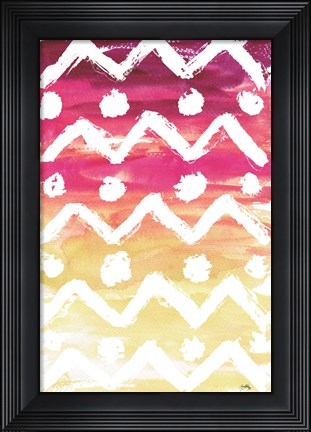 Framed Watercolor Pattern I Print