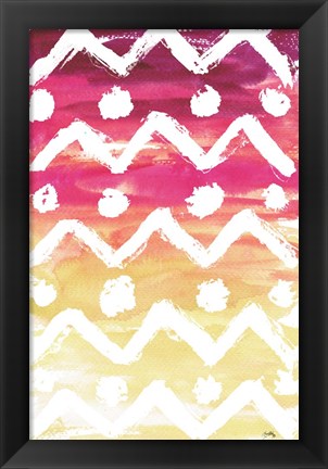 Framed Watercolor Pattern I Print