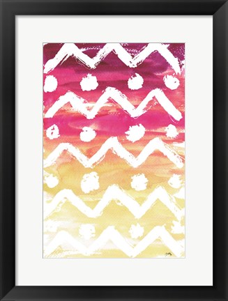 Framed Watercolor Pattern I Print