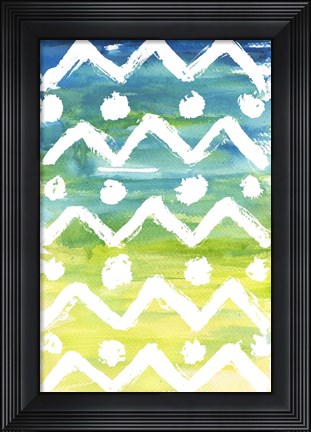 Framed Watercolor Pattern III Print