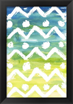Framed Watercolor Pattern III Print