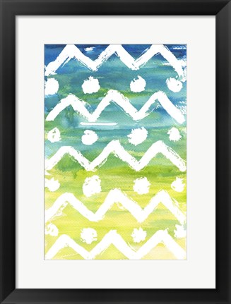 Framed Watercolor Pattern III Print