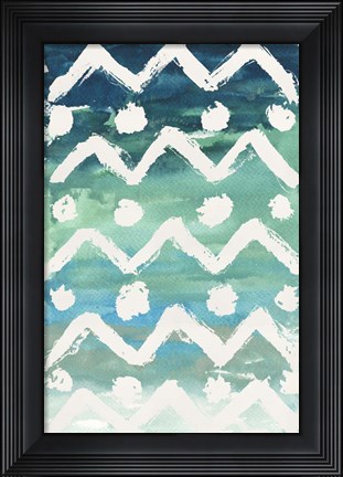 Framed Watercolor Pattern V Print