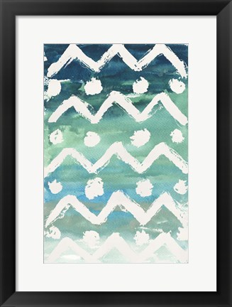 Framed Watercolor Pattern V Print