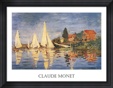 Framed Regatta at Argenteuil Print