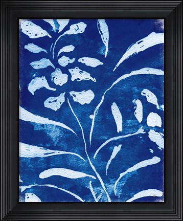 Framed Azure Flora I Print