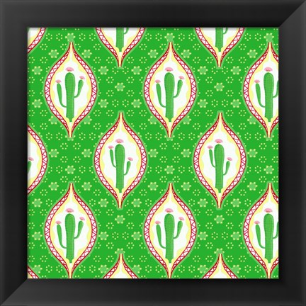 Framed Chili Fiesta Pattern I Print