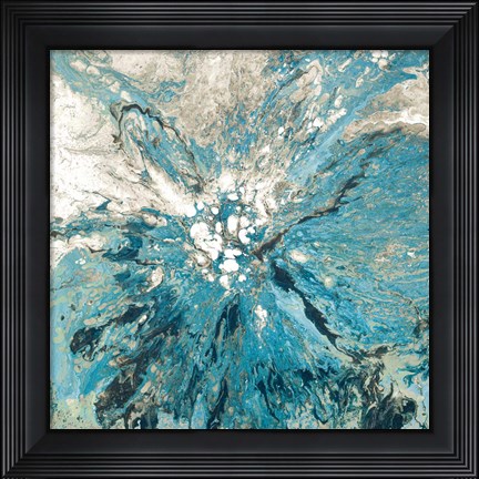 Framed Teal Sea Print