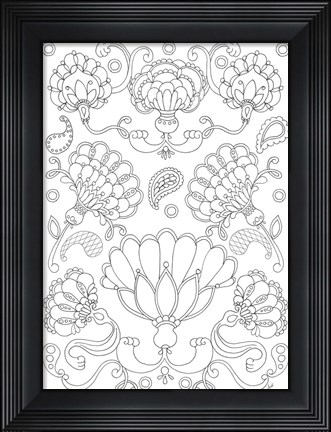 Framed Floral Chain II Print