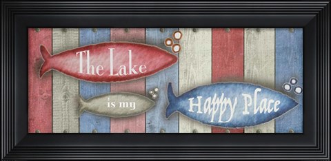 Framed Lake Place I Print