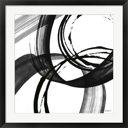 Framed Black and White Pop II Print