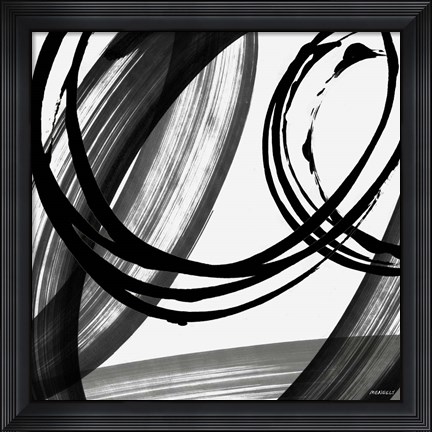Framed Black and White Pop I Print