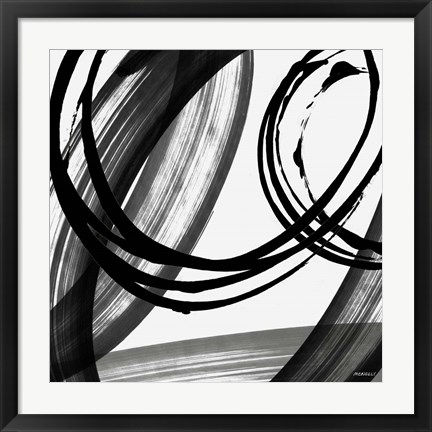 Framed Black and White Pop I Print