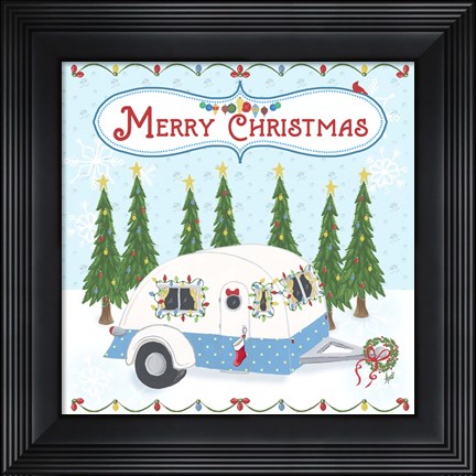 Framed Camper Christmas Print