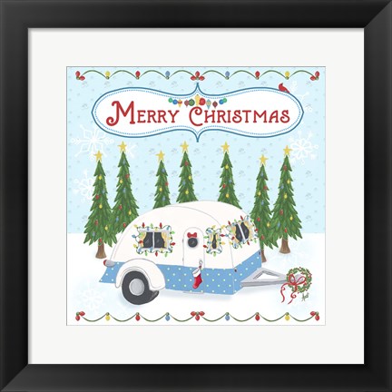 Framed Camper Christmas Print