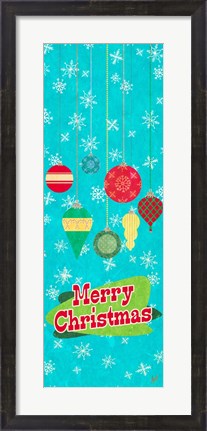Framed Merry Christmas Ornaments Print