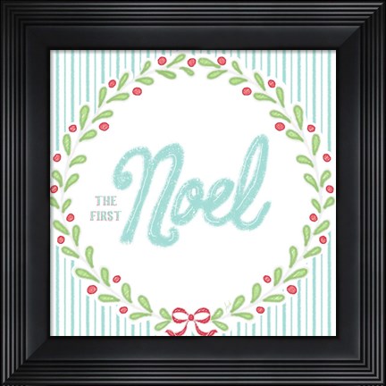 Framed Christmas Wreath I Print