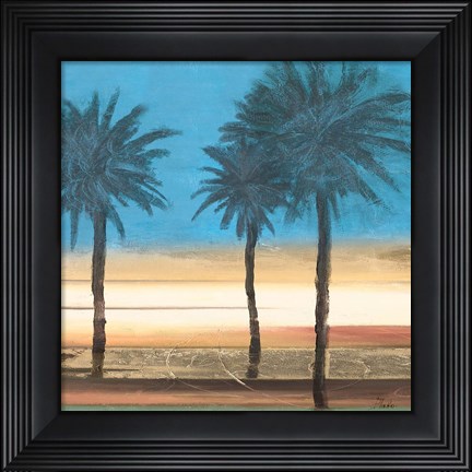 Framed Coastal Palms II Print