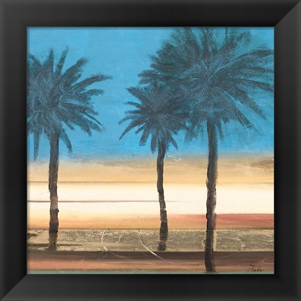 Framed Coastal Palms II Print