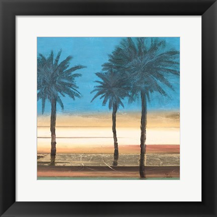 Framed Coastal Palms II Print