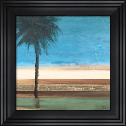 Framed Coastal Palms III Print