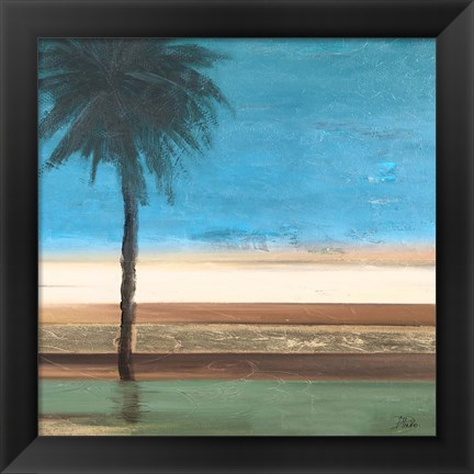 Framed Coastal Palms III Print