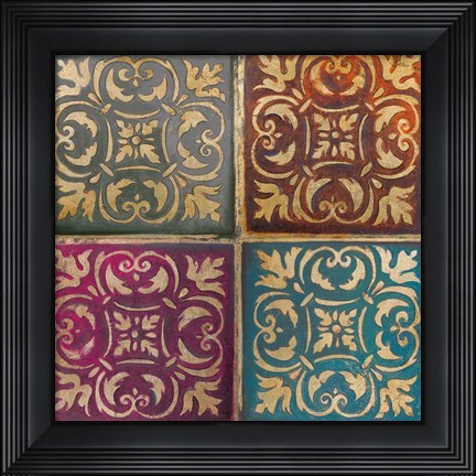 Framed Moroccan Mosaic Patch II Print
