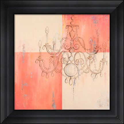 Framed Hollywood Vintage Pink Square Print