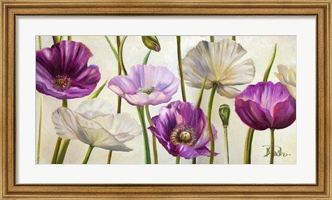 Framed Poppies in Spring I Print