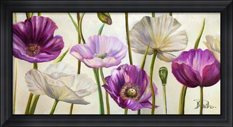 Framed Poppies in Spring I Print