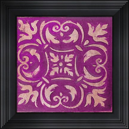 Framed Purple Mosaic Print