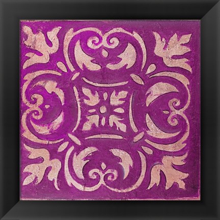 Framed Purple Mosaic Print