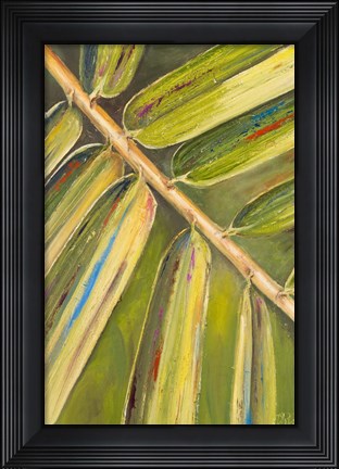 Framed Green Close Up I (panel) Print