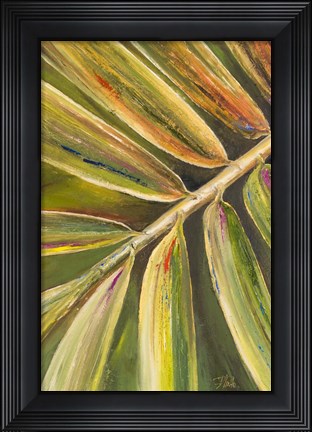 Framed Green Close Up II Panel Print