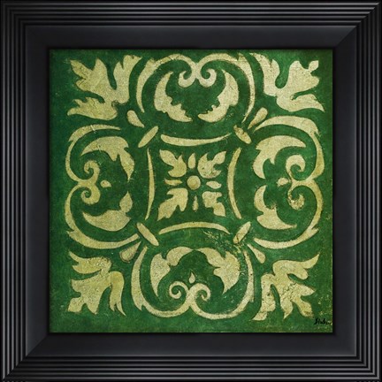 Framed Emerald Mosaic Print