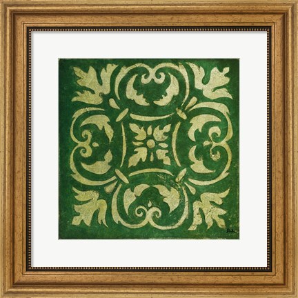 Framed Emerald Mosaic Print