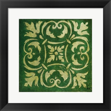 Framed Emerald Mosaic Print