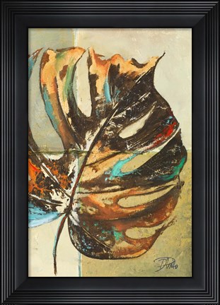 Framed Contemporary Leaves I Print