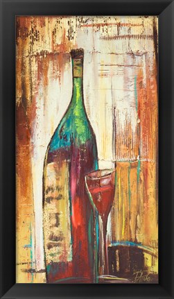 Framed Wines Over Gold I Print