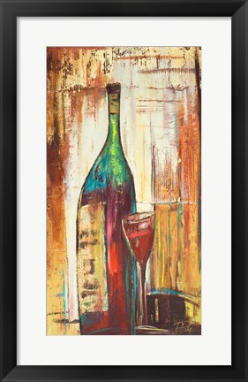 Framed Wines Over Gold I Print