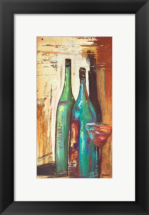 Framed Wines Over Gold II Print