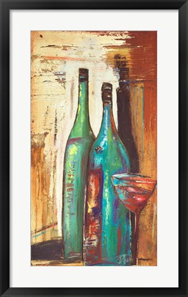 Framed Wines Over Gold II Print