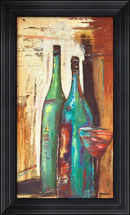Framed Wines Over Gold II Print