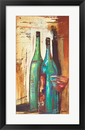 Framed Wines Over Gold II Print