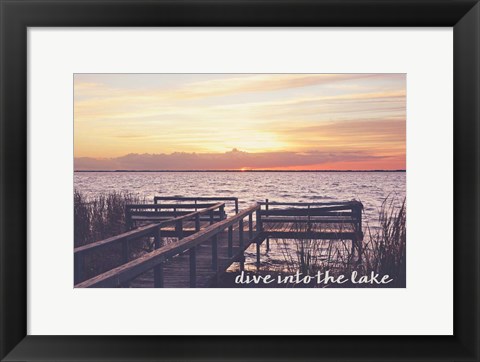 Framed Dive Into The Lake Print